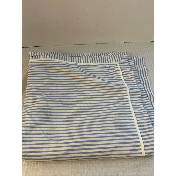 2 Laura Ashley pillow shams blue white striped set rn#76948 set